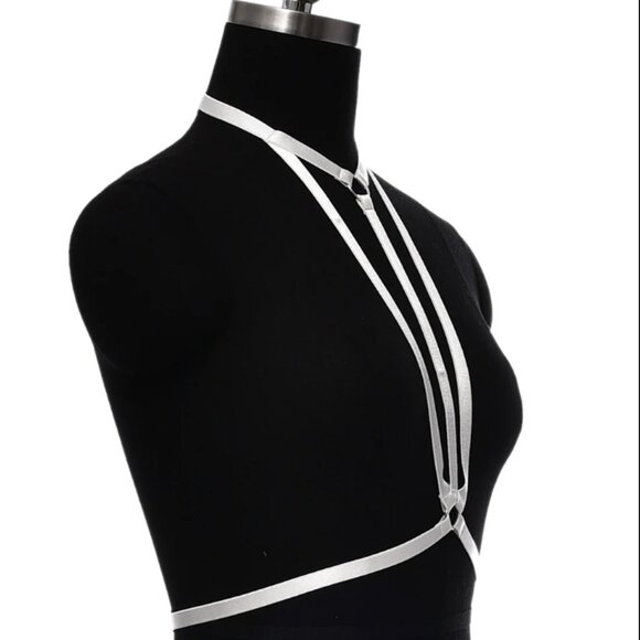 Strappy White Chest Harness BNIP - Picture 2 of 3